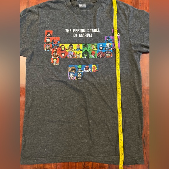 2/&25 Marvel Periodic Table Adult Tshirt - Picture 5 of 5